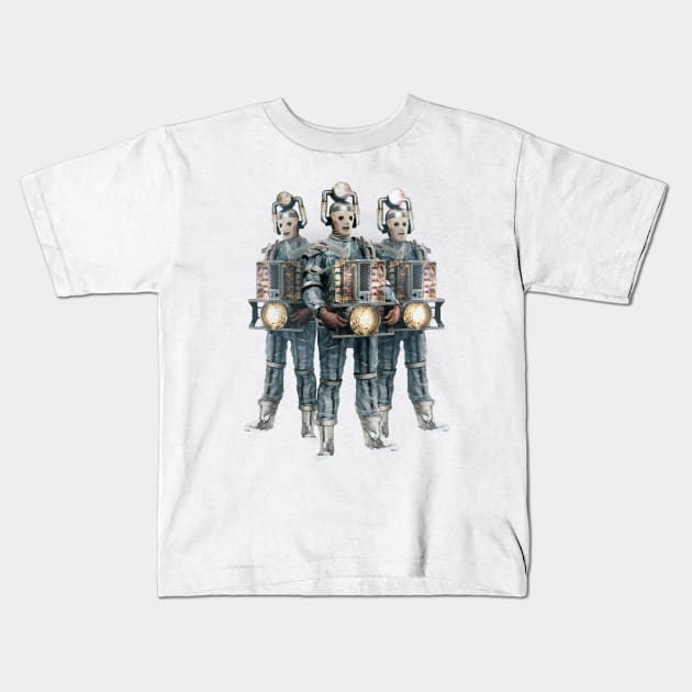 Mondan Cybermen Kids T-Shirt by Andydrewz